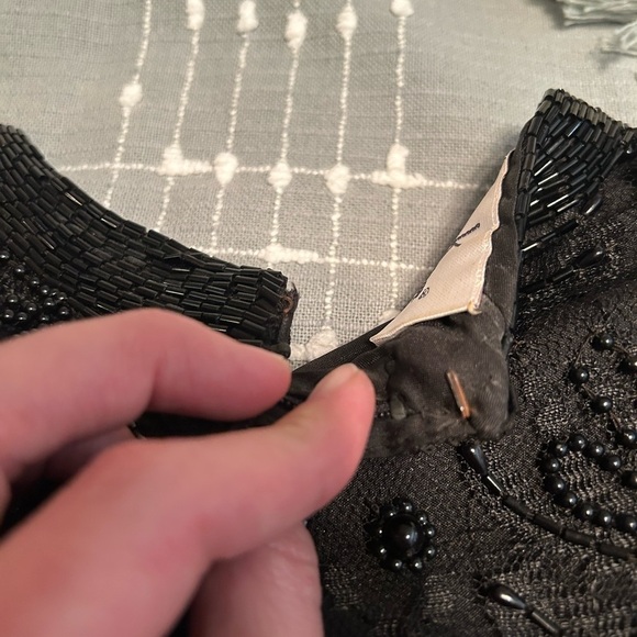 VTG Laurence Kazar black beaded dress - Picture 15 of 16